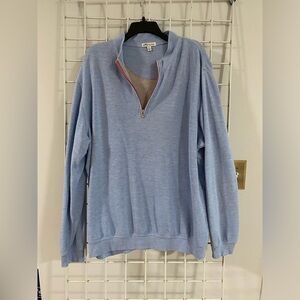 Peter Millar xxl 3/4 zip pullover cotton blend baby blue men’s
